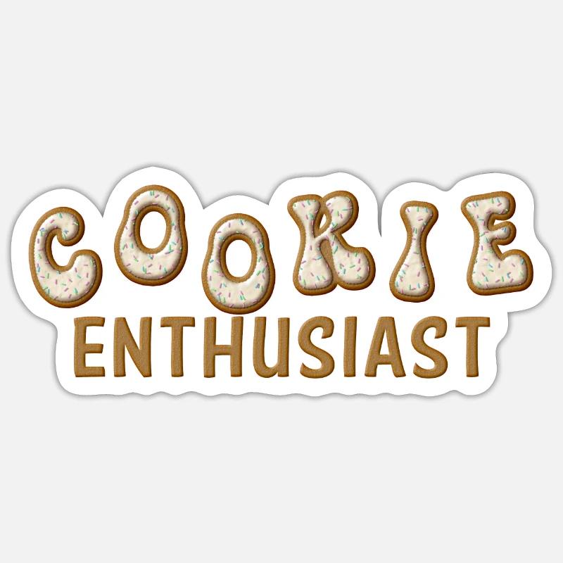 Keks-Enthusiast - Sticker Größe S (10 x 10 cm) - Mattweiß