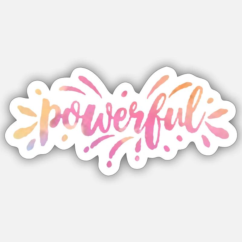 Powerful byseehasdesign Sticker Größe S (10 x 10 cm)