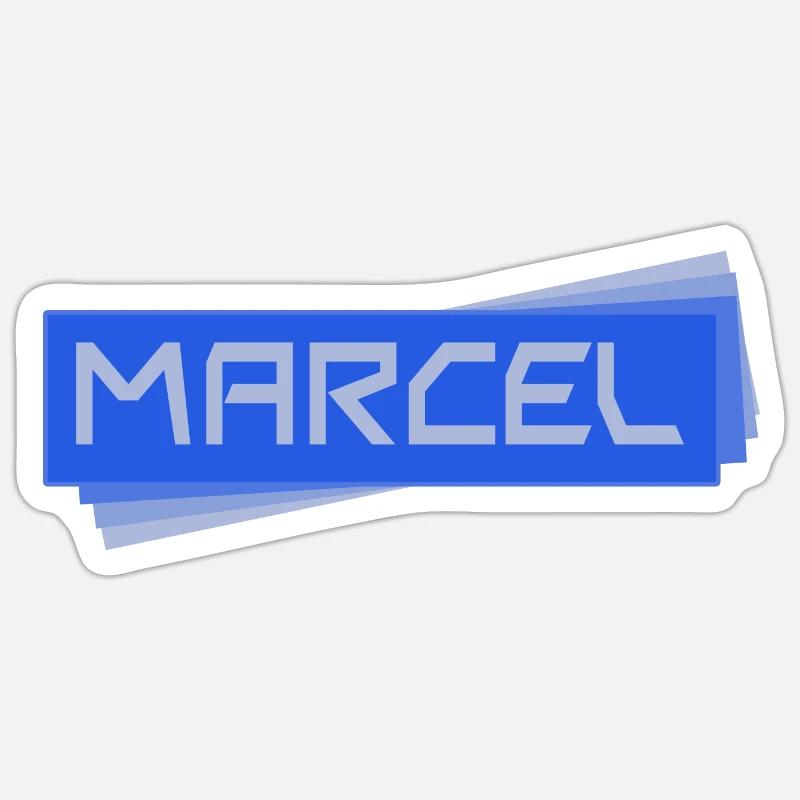 MARCEL Marcel - Sticker taille S (10 x 10 cm) - blanc mat