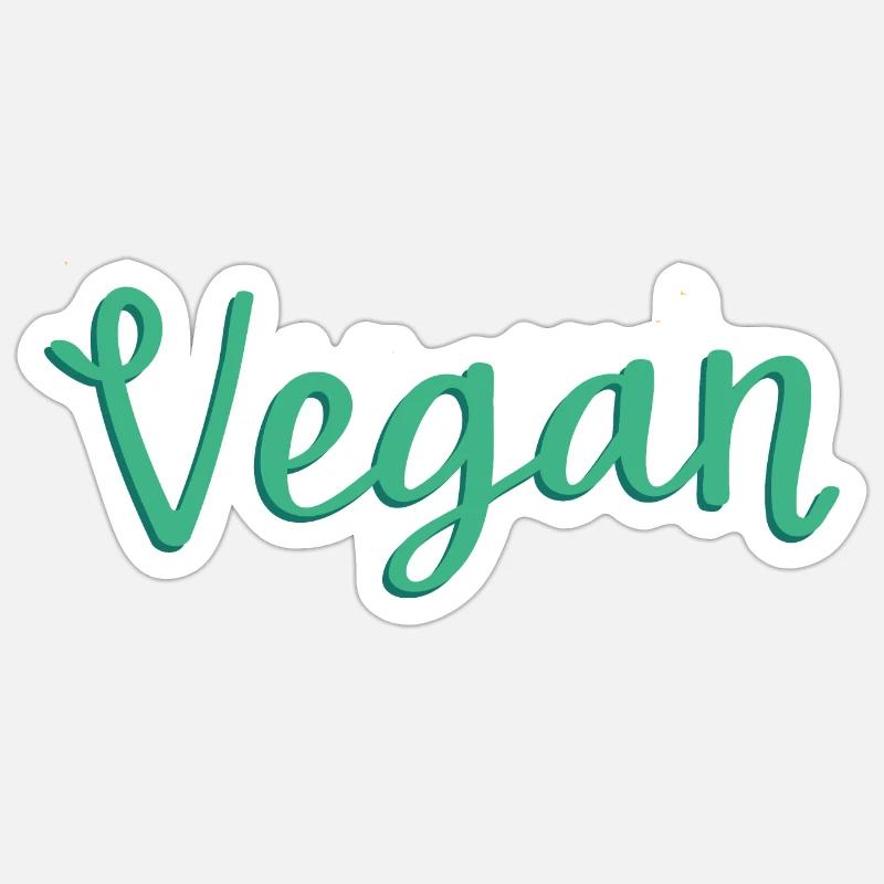 Végétalien Sticker taille S (10 x 10 cm)