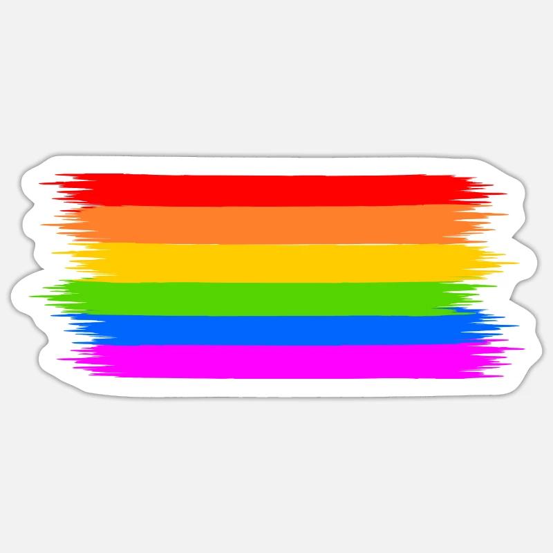 Regenbogen Regenbogenfahne Sticker Größe S (10 x 10 cm)