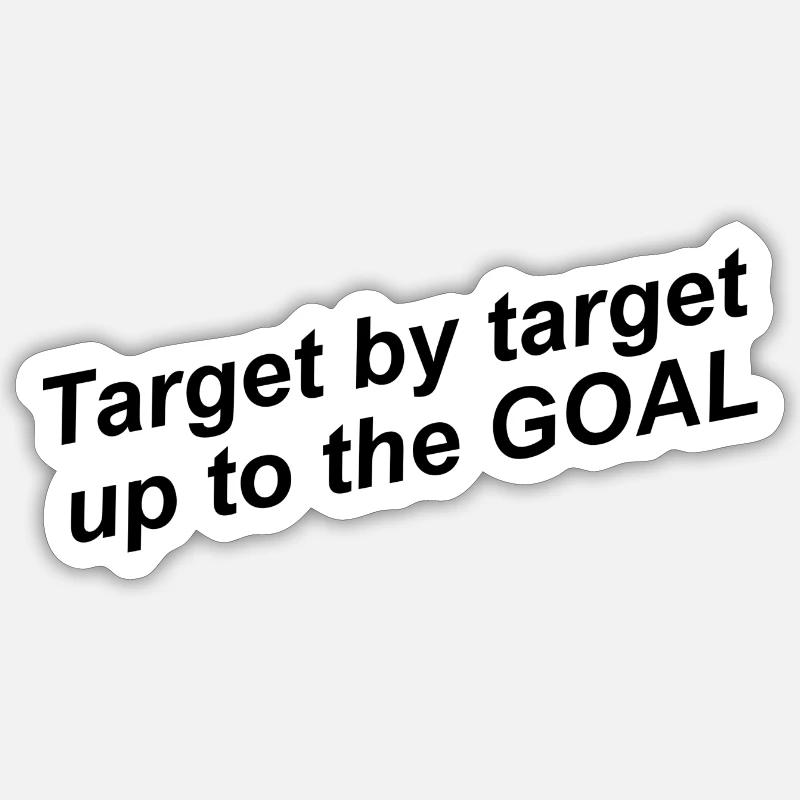 Objectifs Vie Objectifs Volonté Mentalité Sticker taille S (10 x 10 cm)