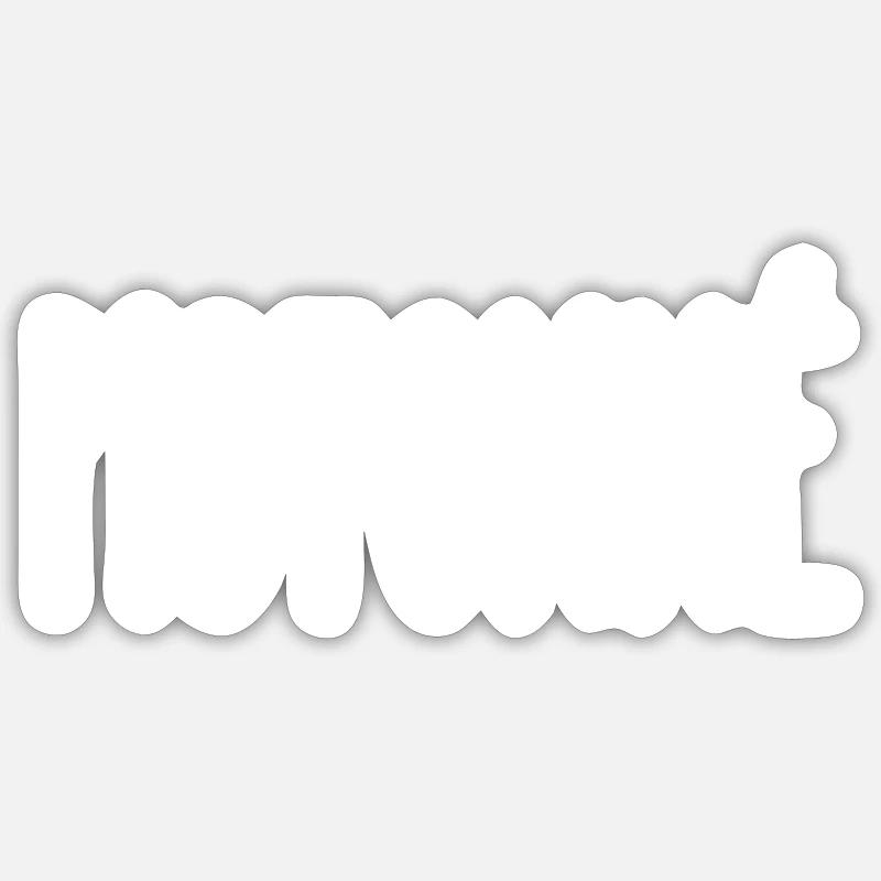 pistonné - Sticker taille S (10 x 10 cm) - blanc mat