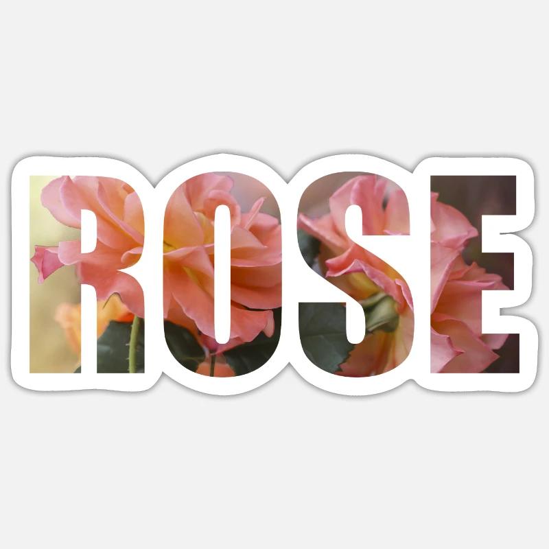 Rose - romantic design Sticker size S (10 x 10 cm)
