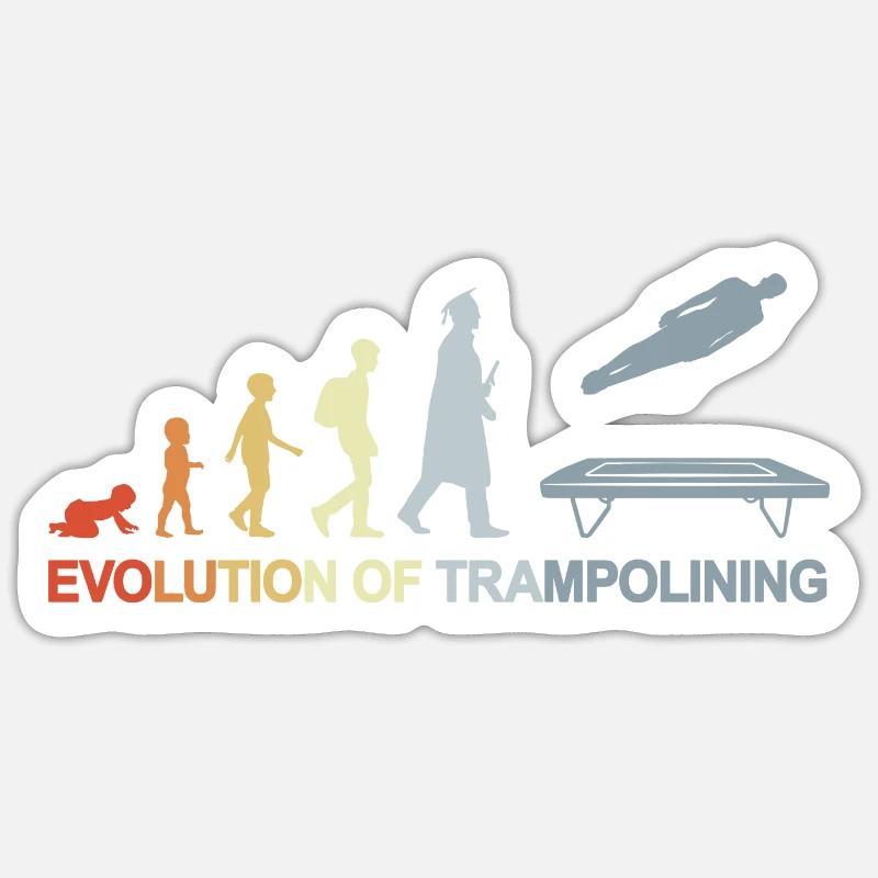 Vintage Trampoline Jumper Evolution Sticker taille S (10 x 10 cm)