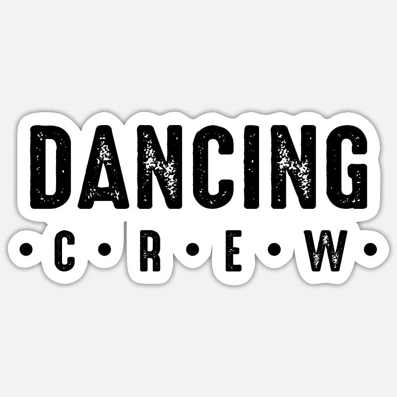 Dancing Crew - Sticker Größe S (10 x 10 cm) - Mattweiß