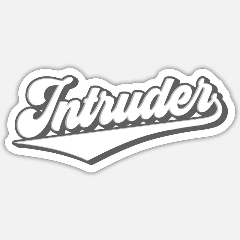 Intruder | Eindringling | Farben änderbar - Sticker Größe S (10 x 10 cm) - Mattweiß