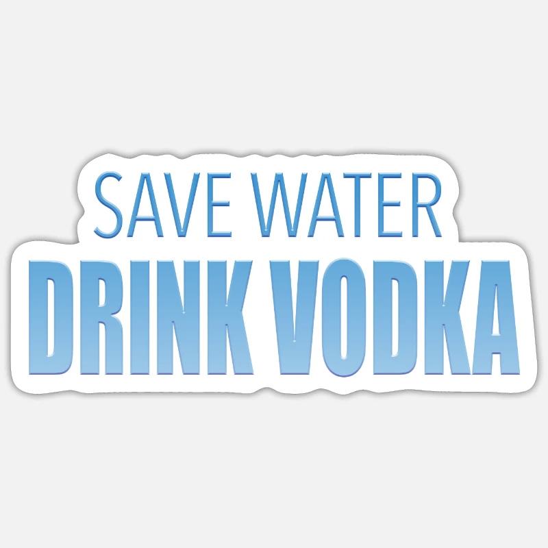Vodka - Sticker Größe S (10 x 10 cm) - Mattweiß