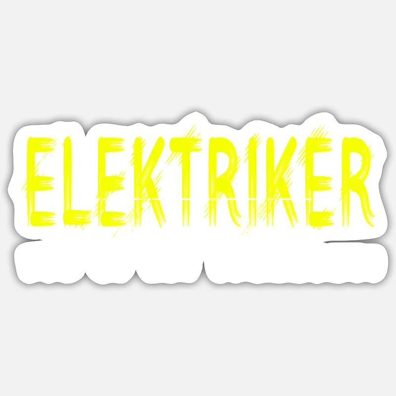 Elektriker Handwerker Design - Sticker Größe S (10 x 10 cm) - Mattweiß