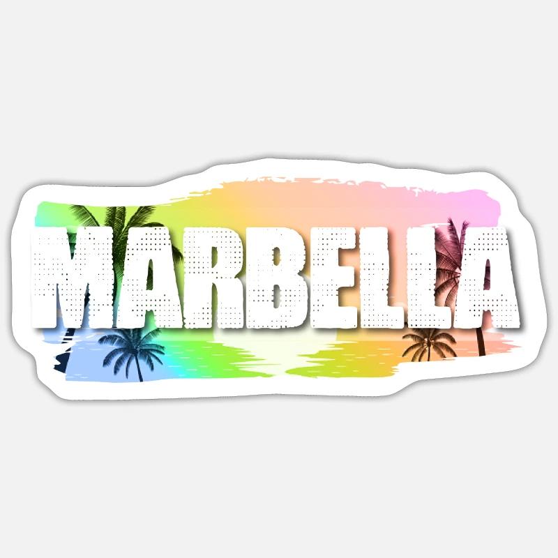 Marbella - Sticker taille S (10 x 10 cm) - blanc mat