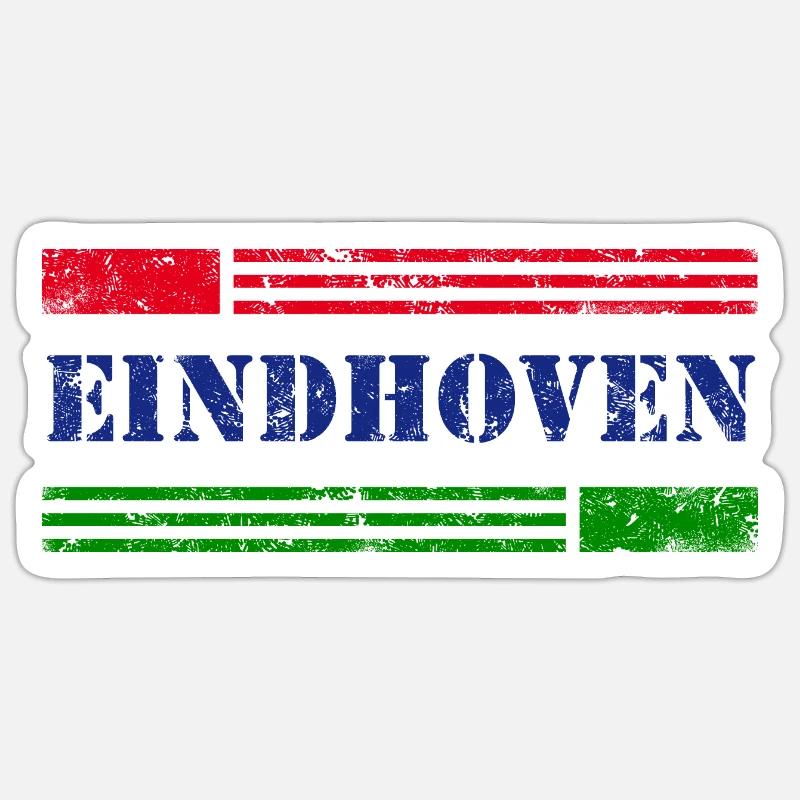 Eindhoven - Sticker Größe S (10 x 10 cm) - Mattweiß