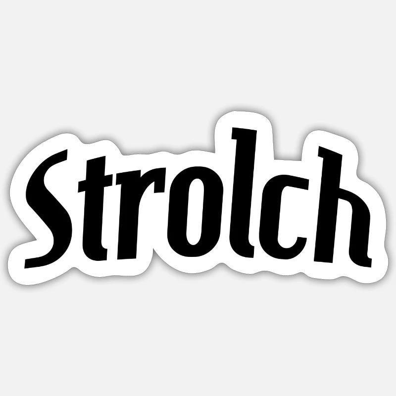 Strolch - Sticker Größe S (10 x 10 cm) - Mattweiß