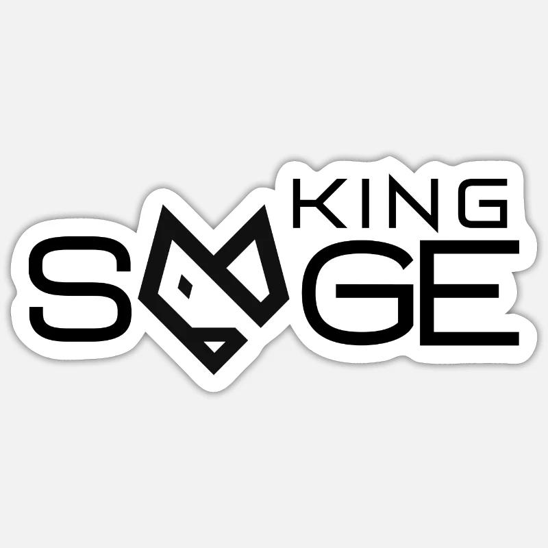 Sage King - Sticker size S (10 x 10 cm) - white matte