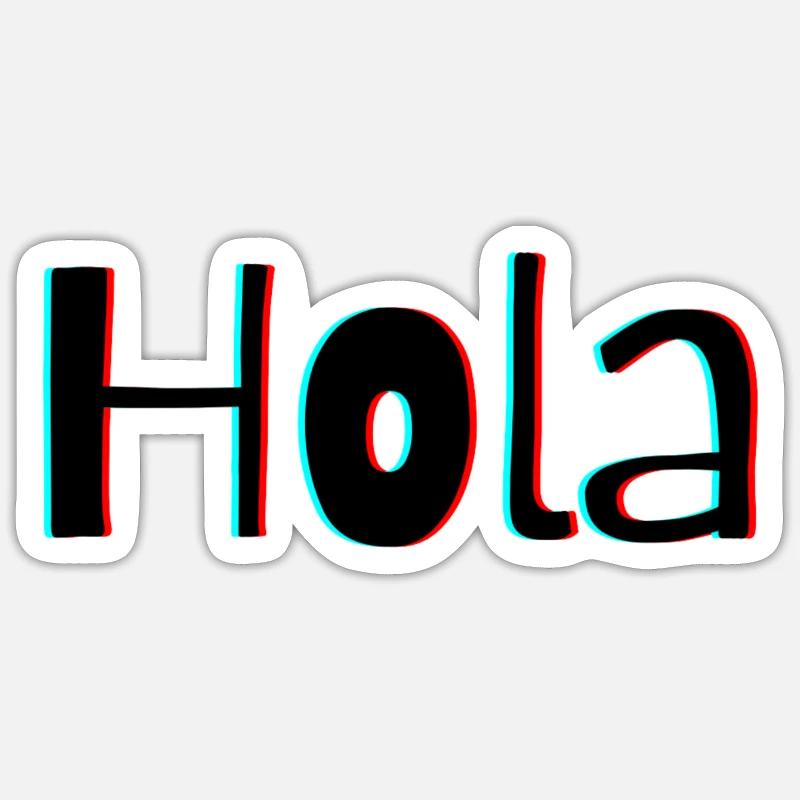 Hola – Friendly Spanish Greeting with Warmth Sticker size S (10 x 10 cm)