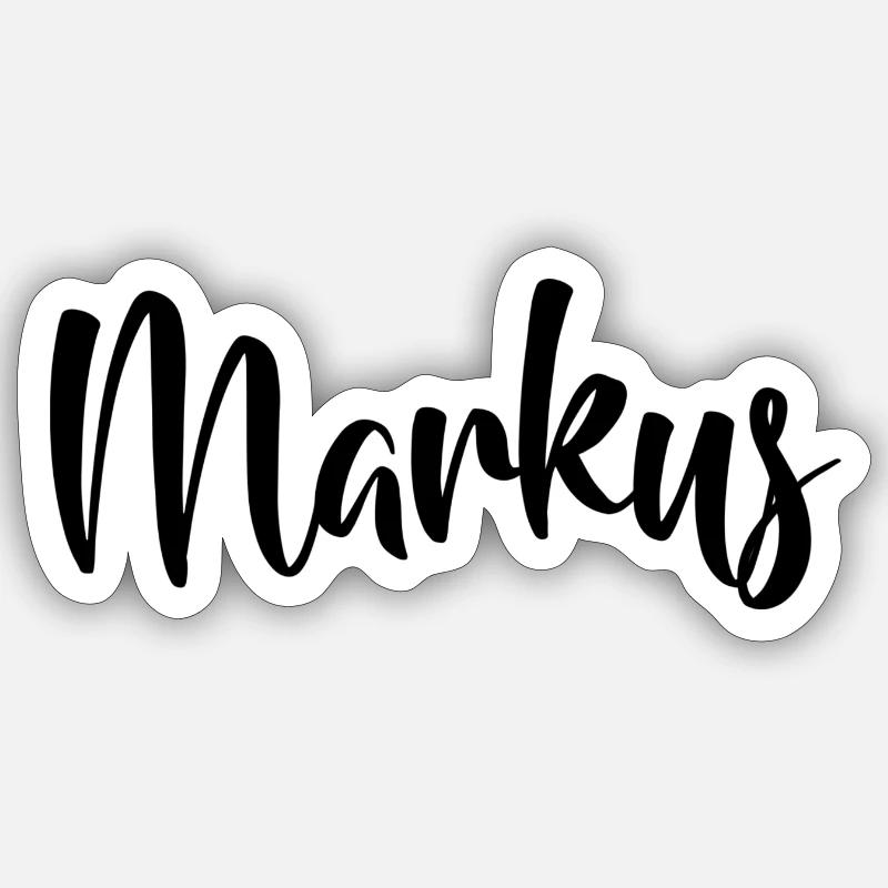 First name Markus - Sticker size S (10 x 10 cm) - white matte