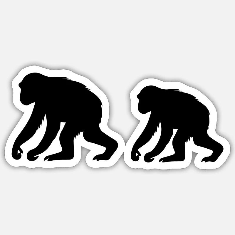 monkeys Sticker size S (10 x 10 cm)