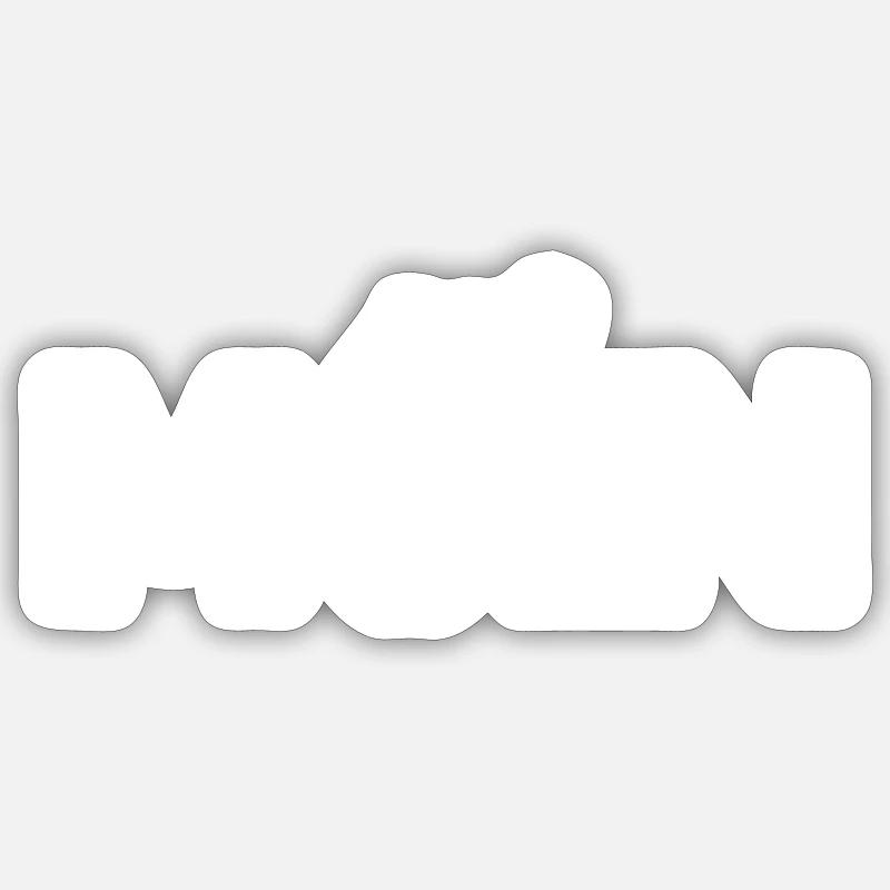 Moin Handgranate Spruch - Sticker Größe S (10 x 10 cm) - Mattweiß