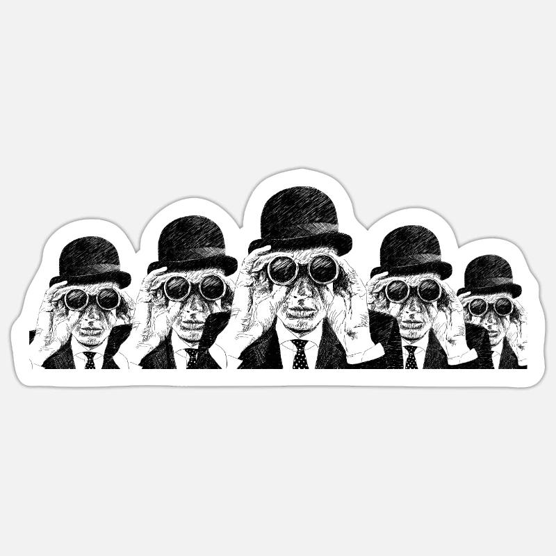 White rabbits - Sticker size S (10 x 10 cm) - white matte