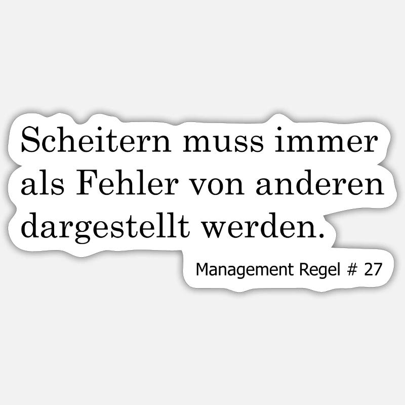 Scheitern immer auf andere Schieben Sticker Größe S (10 x 10 cm)