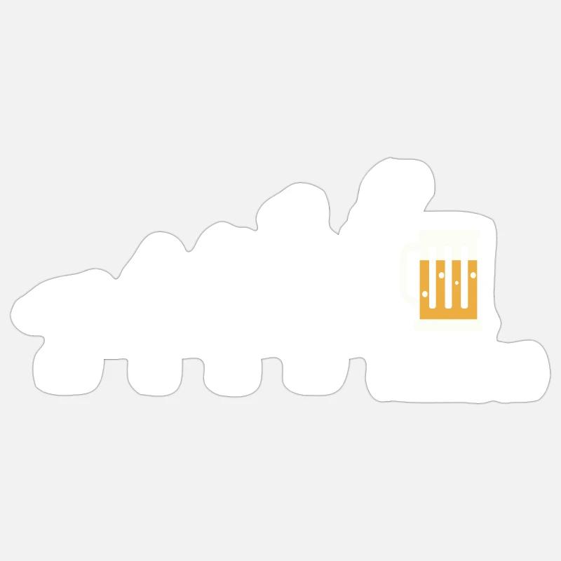 Bier Evolution Saufen JGA Sticker Größe S (10 x 10 cm)