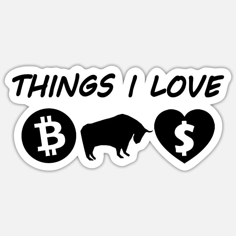 Der Bitcoin Investor - Sticker Größe S (10 x 10 cm) - Mattweiß