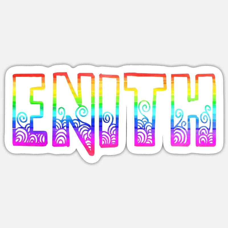 enith rs regenbogen - Sticker Größe S (10 x 10 cm) - Mattweiß