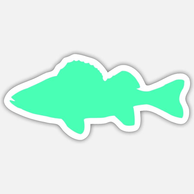 fish - Sticker size S (10 x 10 cm) - white matte