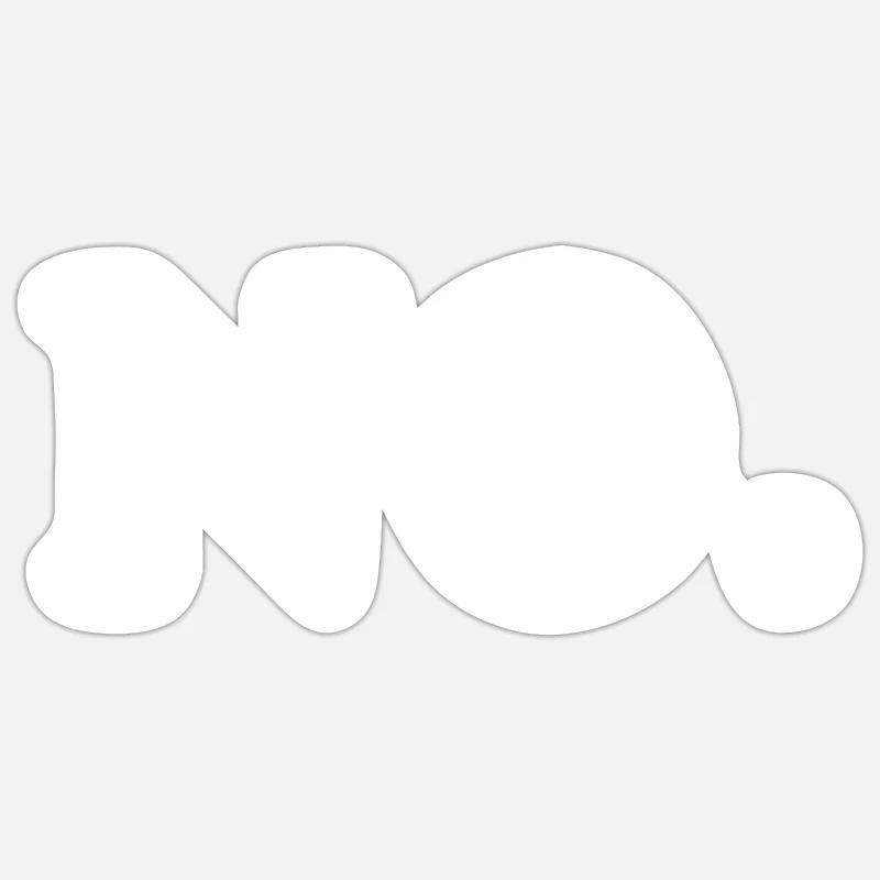 No - Sticker size S (10 x 10 cm) - white matte