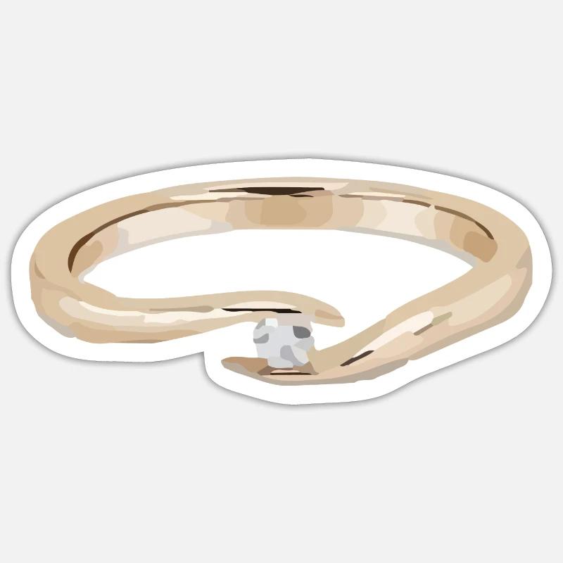 Bague - Sticker taille S (10 x 10 cm) - blanc mat
