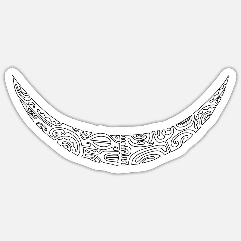 collier maori3 blanc - Sticker taille S (10 x 10 cm) - blanc mat