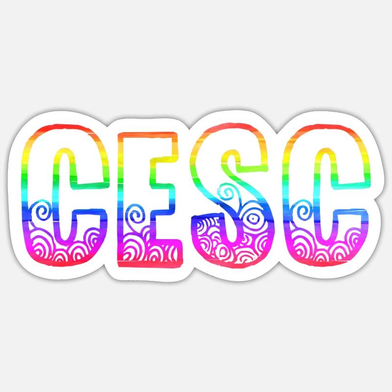 cesc rs regenbogen Sticker Größe S (10 x 10 cm)