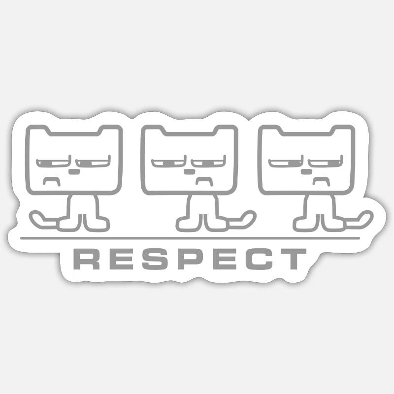 RESPECT - Sticker size S (10 x 10 cm) - white matte