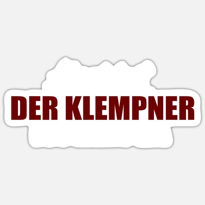 Klempner - Sticker Größe S (10 x 10 cm) - Mattweiß