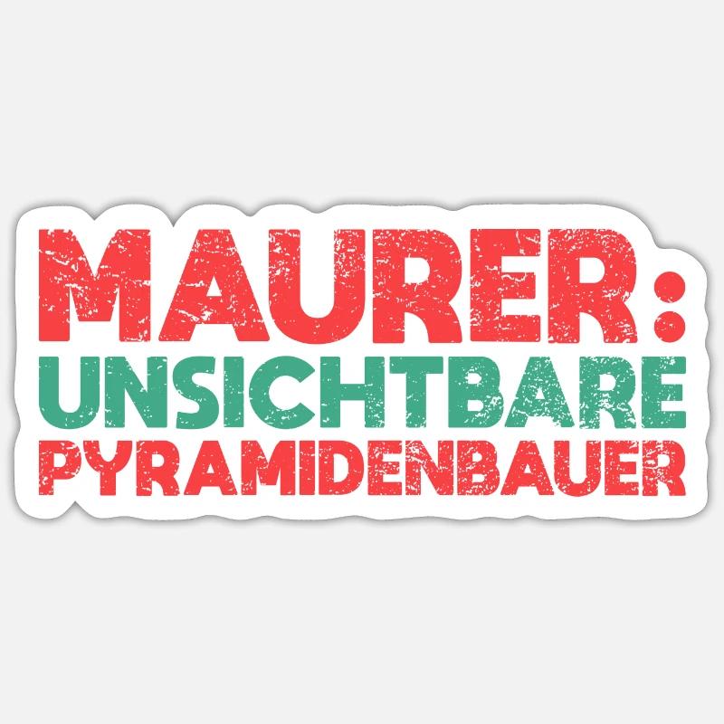 Maurer, Unsichtbare Pyramidenbauer Sticker Größe S (10 x 10 cm)