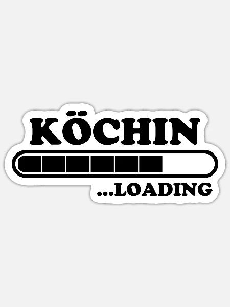 Köchin Spruch Kochen Job Lustiges Köchin Geschenk - Sticker Größe S (10 x 10 cm) - Mattweiß