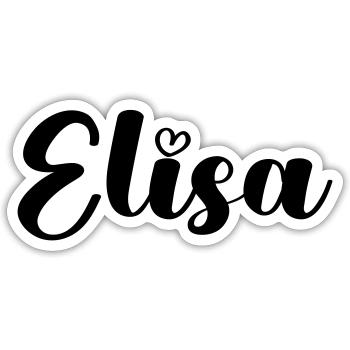 TEST ELISA - Sticker taille S (10 x 10 cm) - blanc mat - Devant