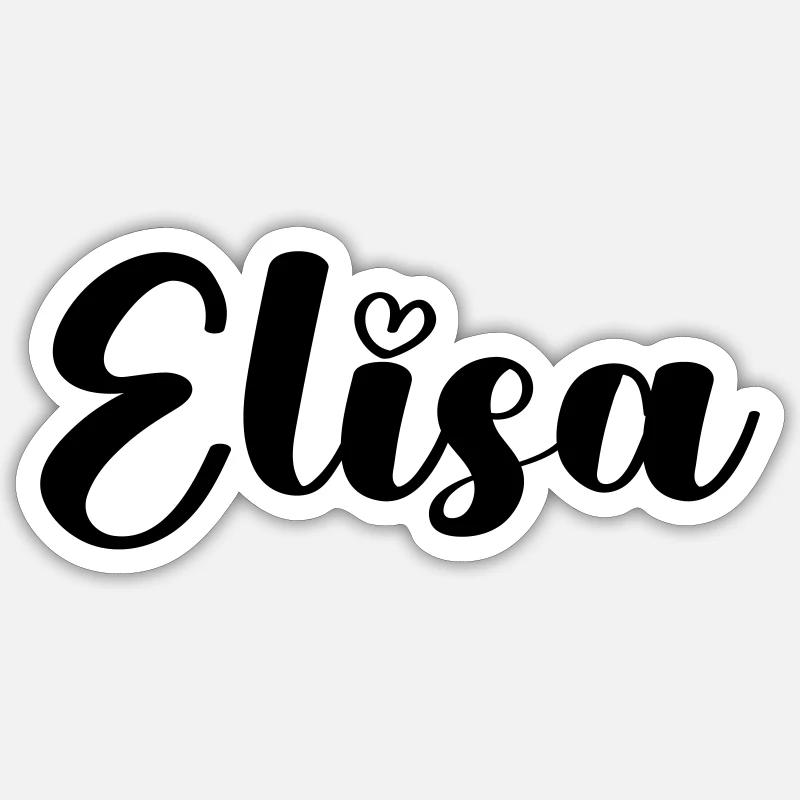 elisa - Sticker Größe S (10 x 10 cm) - Mattweiß