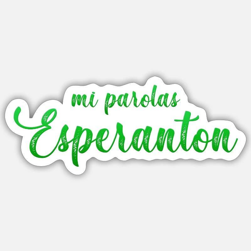 Mes parolas d’Espéranton - Sticker taille S (10 x 10 cm) - blanc mat