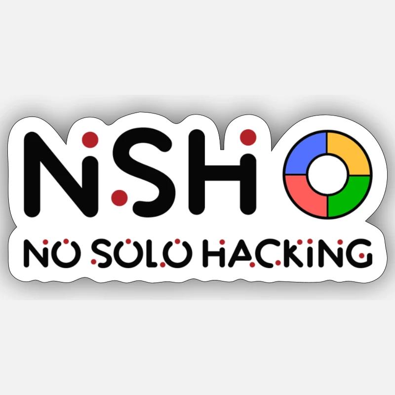 Nicht nur Merchandising hacken - Sticker Größe S (10 x 10 cm) - Mattweiß