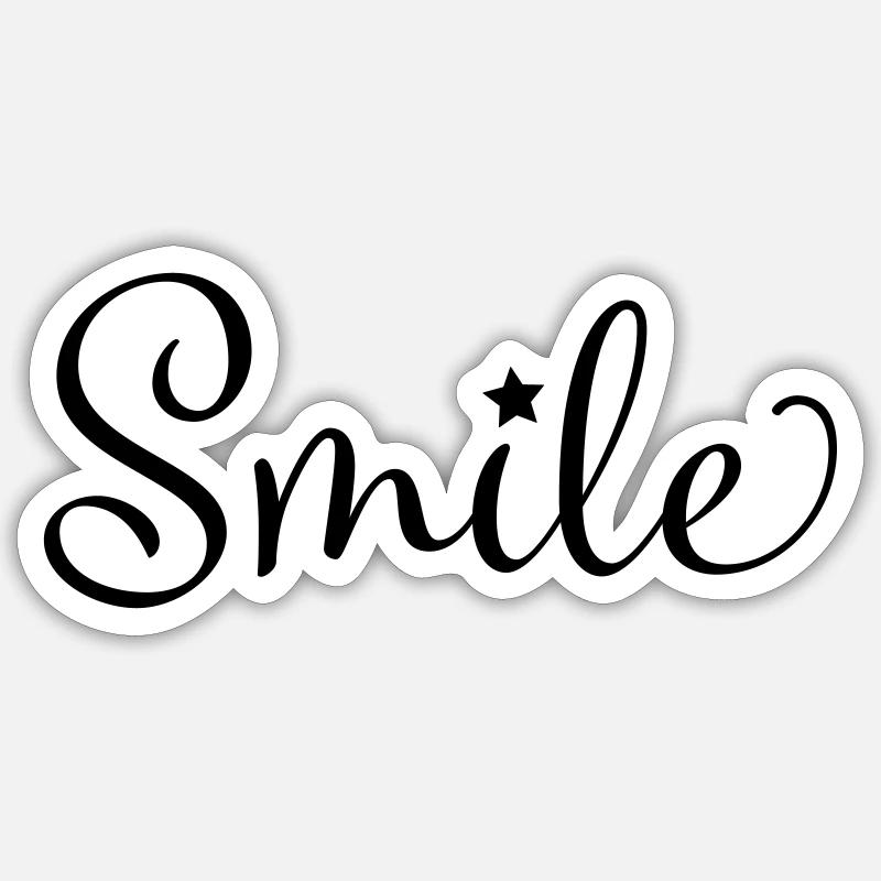 Smile - Sticker size S (10 x 10 cm) - white matte
