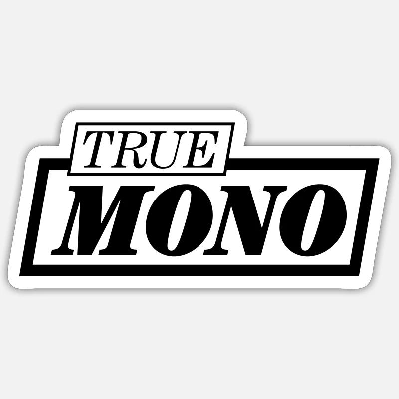 Echtes Mono - Sticker Größe S (10 x 10 cm) - Mattweiß