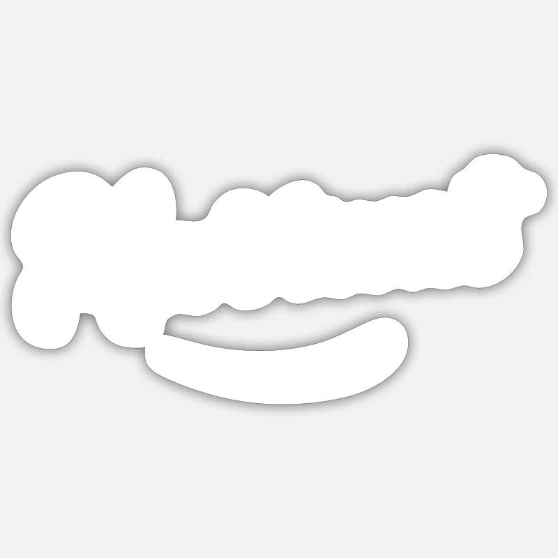 Marrant - drôle - Sticker taille S (10 x 10 cm) - blanc mat
