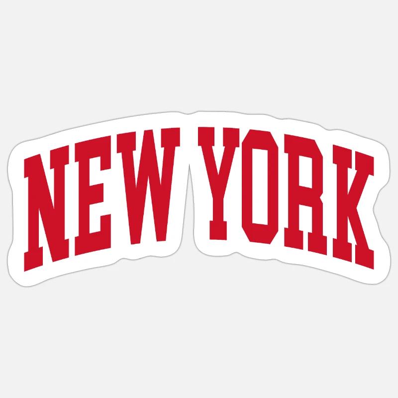 New York - Sticker taille S (10 x 10 cm) - blanc mat