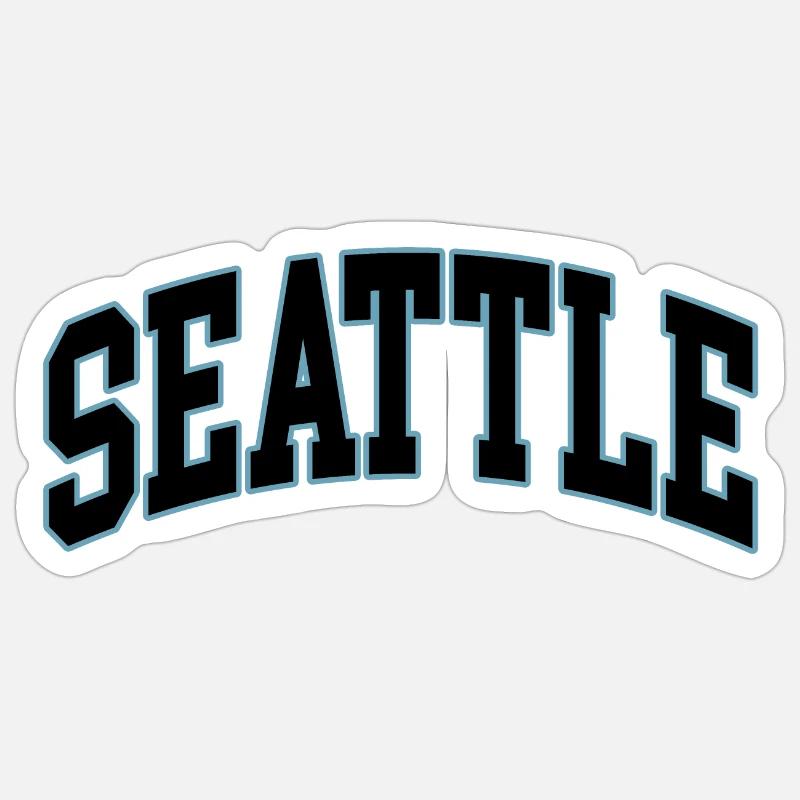 Seattle - Sticker size S (10 x 10 cm) - white matte