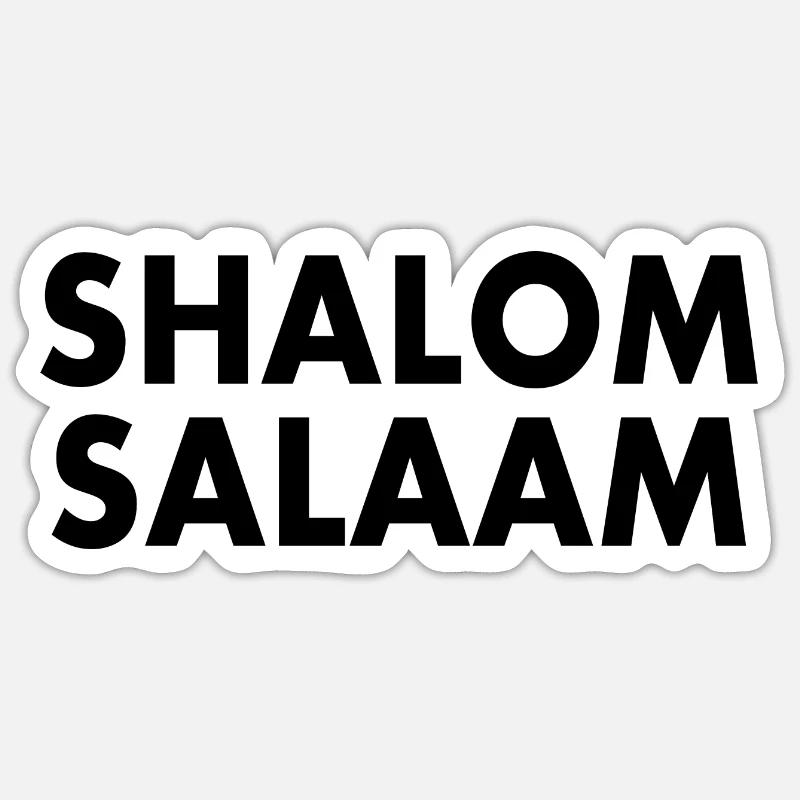 Shalom salaam - Sticker Größe S (10 x 10 cm) - Mattweiß
