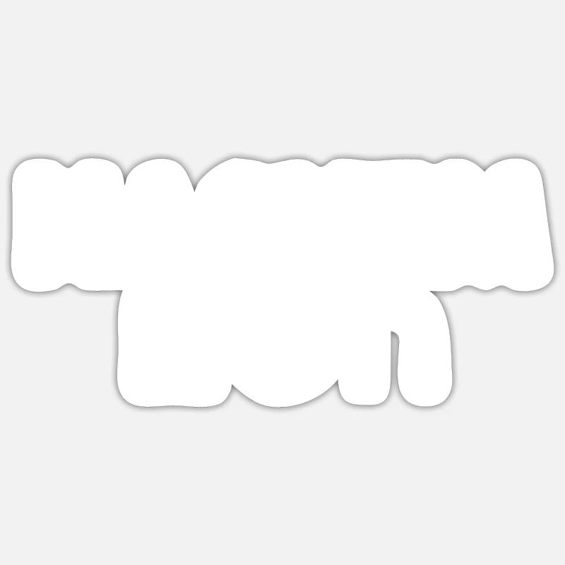 Hashem השם - Sticker taille S (10 x 10 cm) - blanc mat