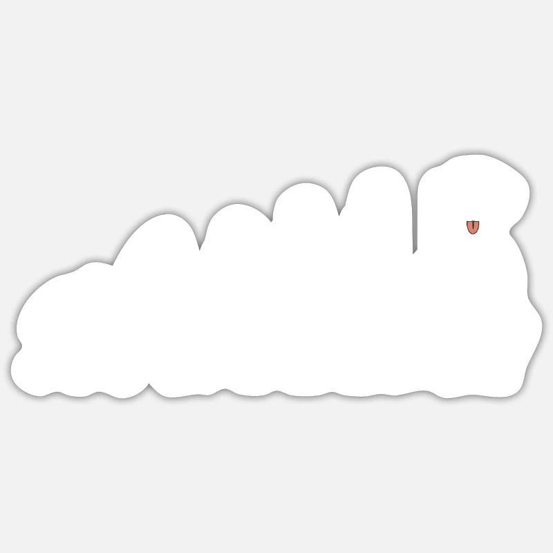 Dalmatien de l’évolution - Sticker taille S (10 x 10 cm) - blanc mat