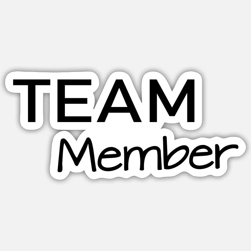 Team Member - Sticker Größe S (10 x 10 cm) - Mattweiß