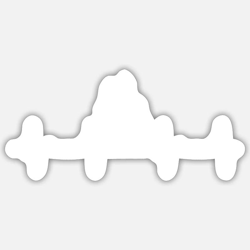 Wald Herzschlag Baum Förster - Sticker Größe S (10 x 10 cm) - Mattweiß