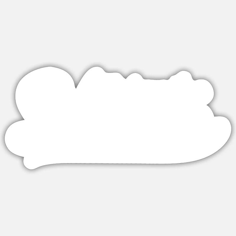 Écoute le silence - Sticker taille S (10 x 10 cm) - blanc mat